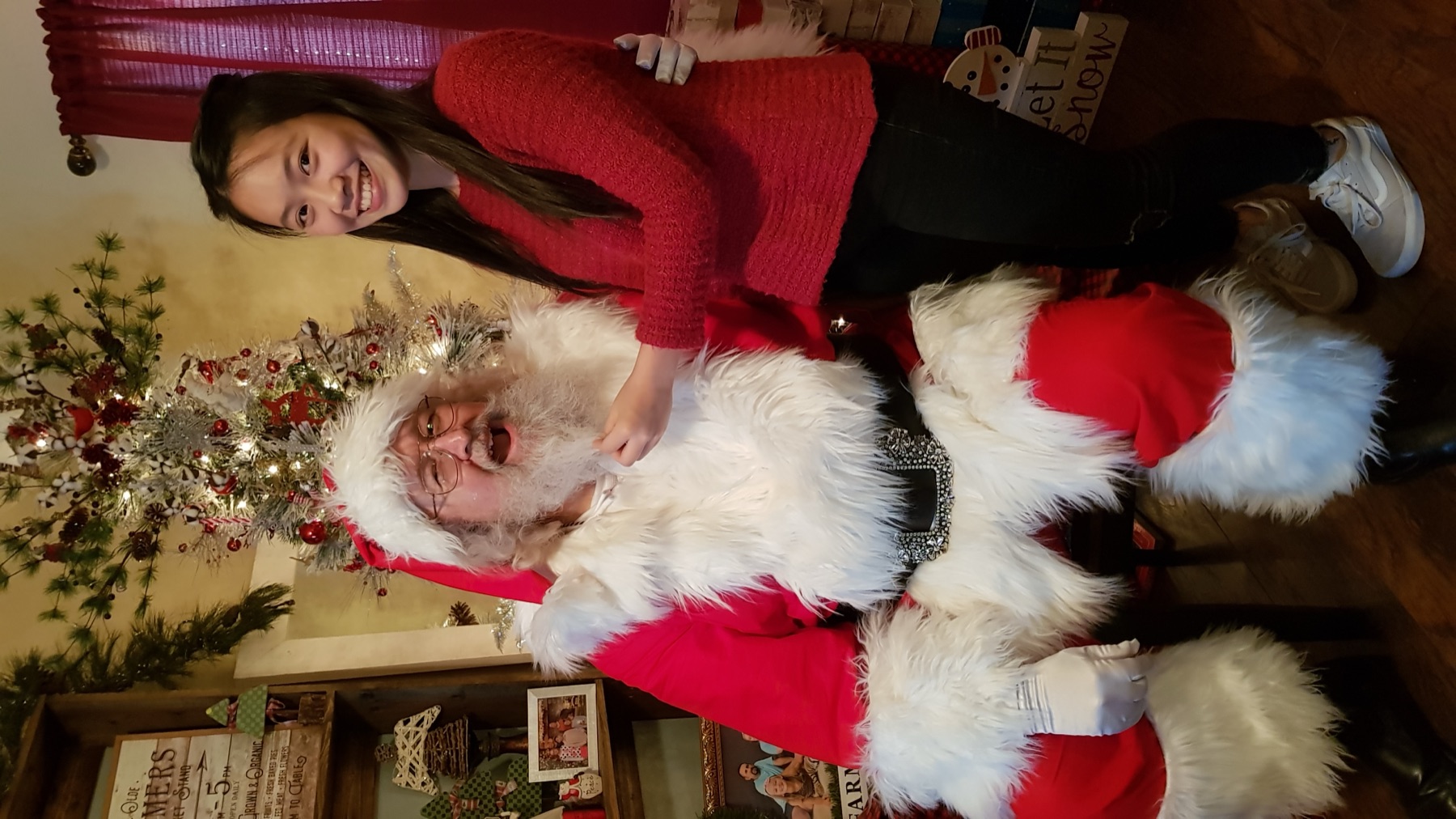 Christmas with Santa at the host family