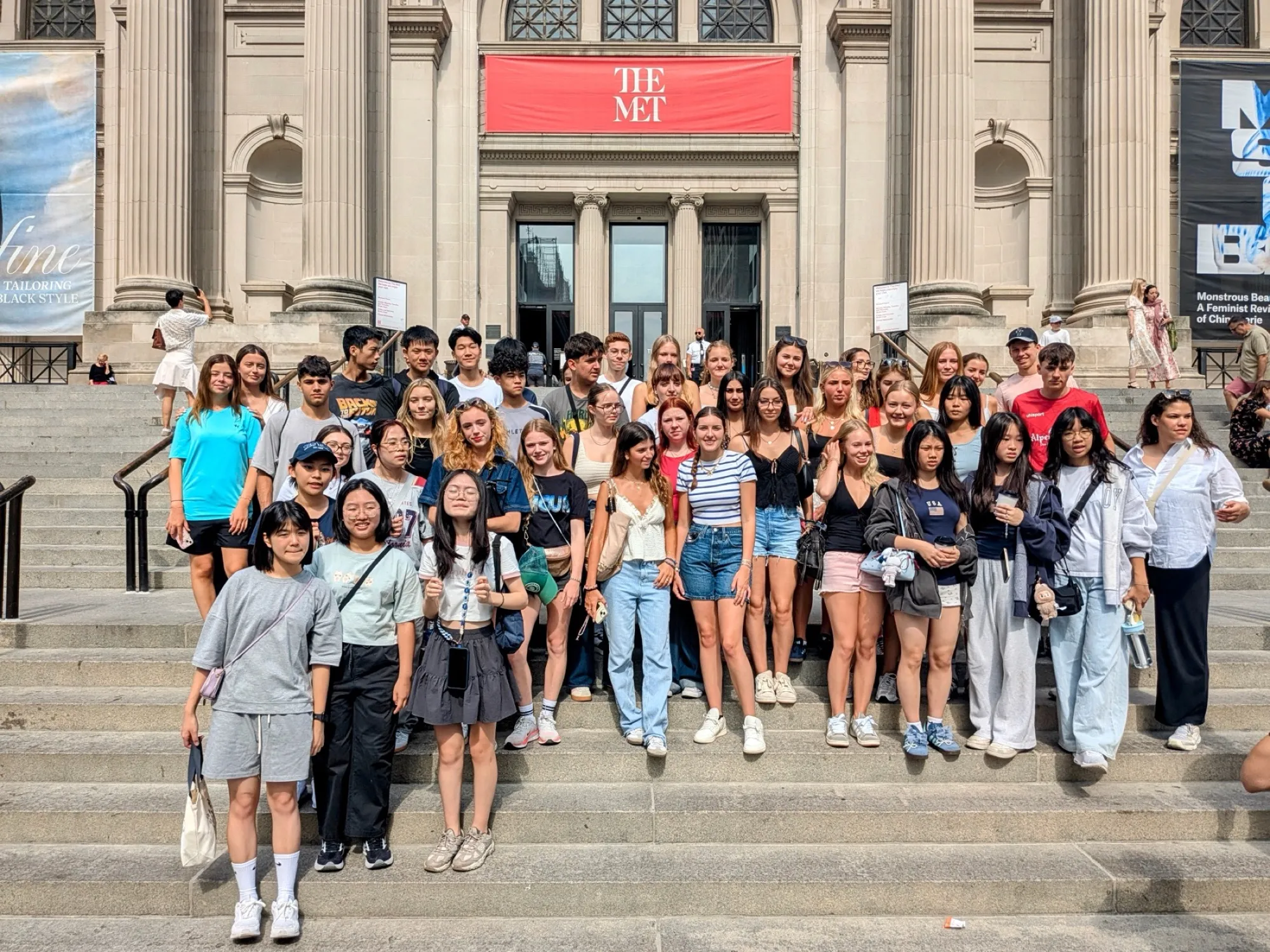 Students at The Met museum NYC