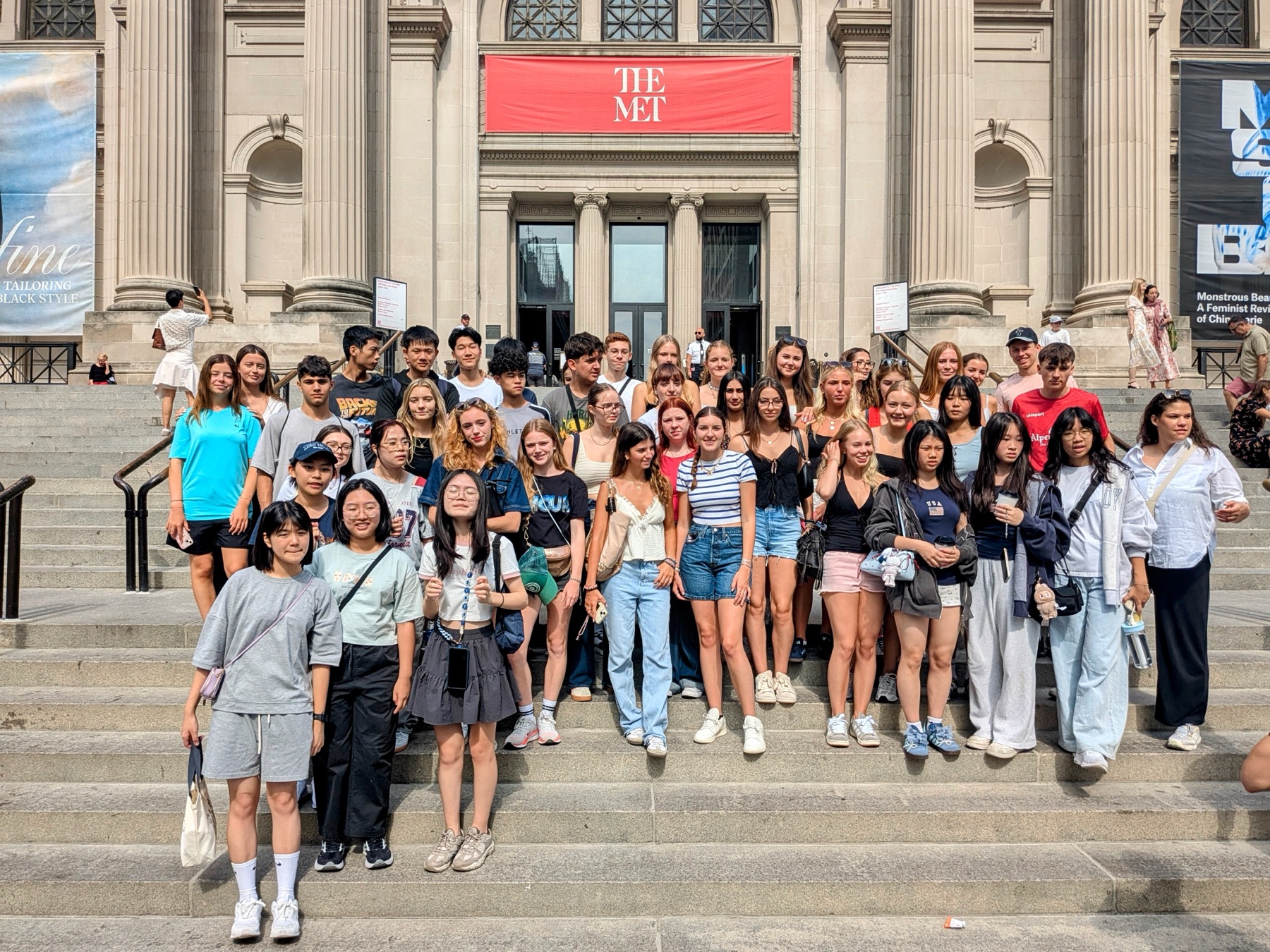 Students at The Met museum NYC