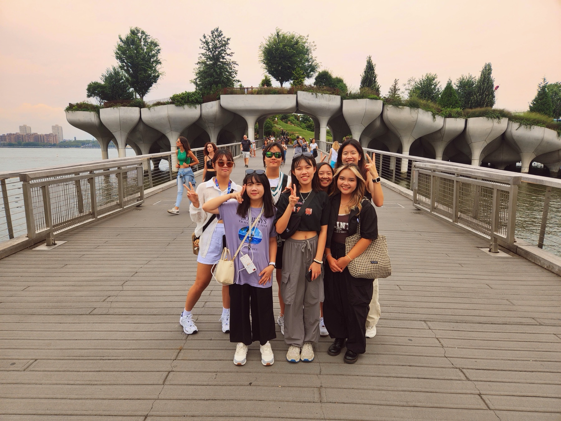 Students at Little Island NYC